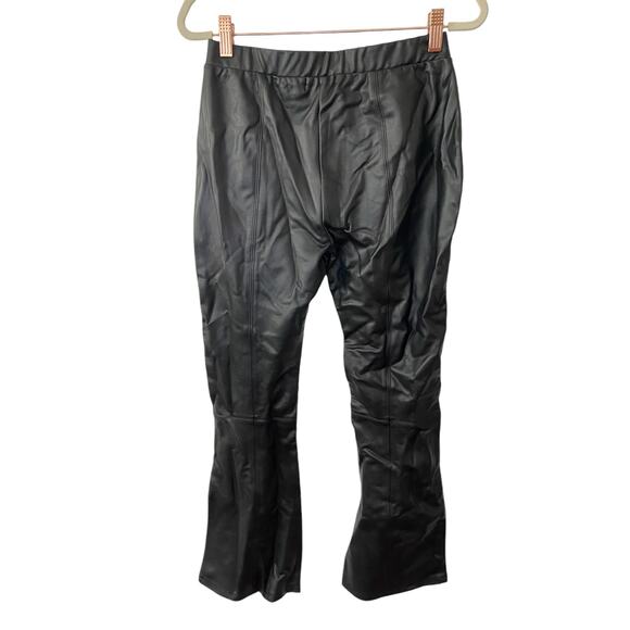Generation Love Wren Faux Leather Cropped Flared Leggings Pull On Black Size M - Picture 7 of 9